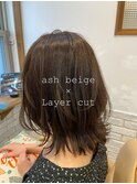 *ash beige × layer cut*