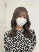 大人可愛いくびれヘアー×シアーベージュカラー