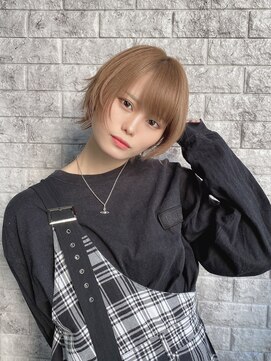 リアイス(Re:ICE) ミニウルフ/くすみブルー/流れるレイヤー/インナーハイライト