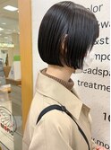 【morio札幌】札幌ボブ　大人かわいい黒髪ぱつっとショートボブ