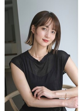 ガーデン ジングウマエ(GARDEN jingumae) 切っぱなしボブ/インナーカラー/外ハネ/レイヤーボブ/シースルー