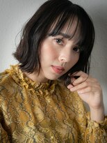 カバーヘアアンドスパ ブリス 浦和(COVER HAIR&SPA bliss)&nbsp;黒髪アッシュブラックモード大人ボブパーマx浦和20代30代40代