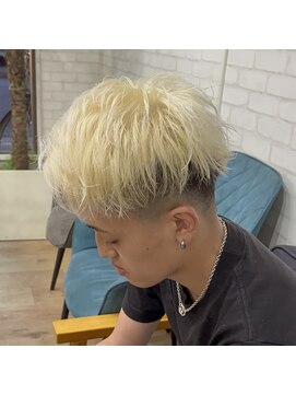 ココテラス(coco terrace) フェードアップバング/メンズハイトーンカラー/ブリーチカラー