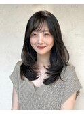 レイヤーミディアム ミディアムヘア レイヤー