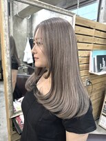 ヘアカロン 熊本本店(Hair CALON)&nbsp;ホワイトベージュ/レイヤーカット/韓国ヘア