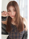 似合わせナチュラルハイレイヤー×シフォンブラウン×前髪♪川又