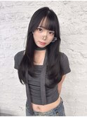 河原町レイヤーカット韓国ブリーチなしダブルカラー髪質改善