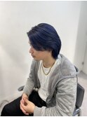 メンズカット ブリーチカラー ブルーカラー