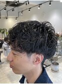 メンズ大きめカール