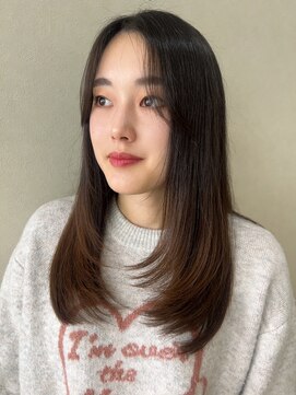 ミリ 奈良店(mm) レイヤーカット/ベージュ/マロンブラウン/グレージュ/奈良