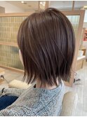 20代30代40代外ハネグレージュあごした2cm