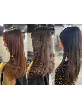 【高田馬場/新宿】真っ直ぐ過ぎない自然なストレート♪顔周り/前髪などポイントも◎[髪質改善/縮毛矯正]
