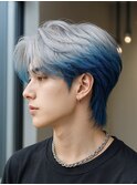 韓国ヘア毛流れセンターパートエンドカラーケアブリーチブロンド