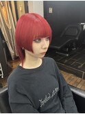 #レッドカラー#レッド#ウルフカット