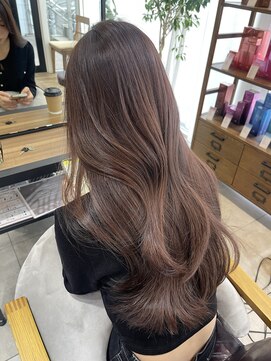 コート 表参道(Cote) 韓国ヘア 2wayバング 顔まわりカットNo.1 レイヤー グレージュ