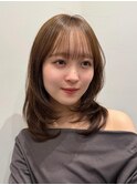 ミディアムレイヤー×透明感ベージュ
