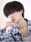 縦落ちツイストスパイラル無造作マッシュショートウルフ