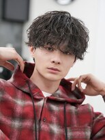 トゥルークリエイション 渋谷(True Creation SHIBUYA) MEN’S HAIR/ブルーブラック/フェザーパーマ/渋谷/シャドウ