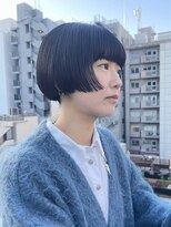 サンルーム(SUN room) ハンサムマッシュショートワンレン暗髪艶髪個性的大人可愛い