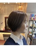 大人ショート/ショートヘア/ショートカット/白髪ぼかし