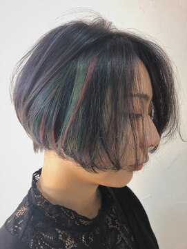 クリコ ヘアーデザイン(CLICQUOT hair design) ボブ+インナ-3色ダークグレーカラー