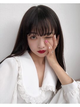 ルカ リノア(Luca lino:a) 【重めバング】暗め無透明感カラー☆/アッシュブラック