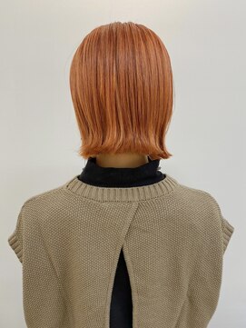 レフ(LEF) 【オダオススメ！】ぷつっと切りっぱボブ/ミルキーオレンジ