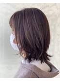 30代40代ママにもおすすめ！極細ハイライトで柔らかダークカラー
