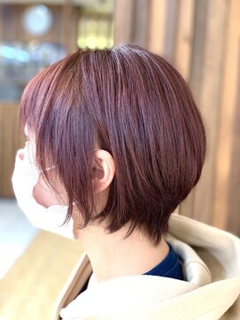 クオリス 上福岡店(QUALIS) 20代30代40代大人可愛い前下がりピンクラベンダーシャギーボブ