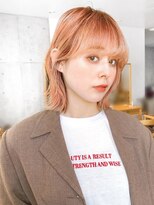 セイドット リー(Say. Ree)&nbsp;Say.外ハネボブウェーブヘア暖色カラー外ハネボブボブルフ表参道