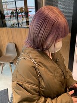 ロンドエニカ 大宮(Lond enika)&nbsp;前髪パーマアッシュカラーレイヤーロンググレーベージュ[大宮]