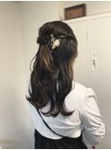 お呼ばれハーフアップ