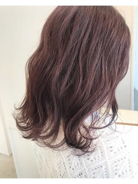 ヘアデザイン ソラ(Sola) ボブ特集：ピンクラベンダー暖色系カラー×ゆるふわウェーブ