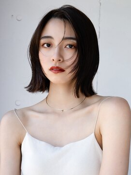 エインアンリー 表参道(AIN.ANLY.) ◯波ウェーブパーマこなれミディアムパーマ薄めバング長めバング