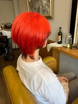 トルチェ(toRtue)&nbsp;エンドカラー　レッドオレンジ　ブラック　裾カラー