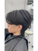 毛流れセンターパートウルフ
