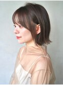 フェミニンロング小顔カット艶感外ハネボブナチュラルカール