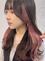 ミーム 原宿 表参道(meme)&nbsp;インナーカラーピンク×レイヤーカット