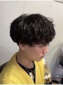 無造作◎爽やかメンズシャドウパーマ【カミケン方木田】