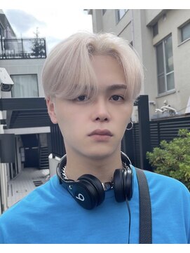 グランシャス(Grancious) men's韓国センターパートハイトーン　ショートセンターパート