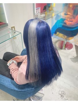 【寒色カラー☆】ホワイトグレーとネイビーのカチューシャカラー