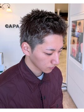 リーチェ(ReCHE by CAPA(旧：CAPA茅ヶ崎店）) 男の短髪プラチナシルバーベリーショート