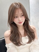 ジーナ セントラル銀座(Zina)&nbsp;髪質改善*ミルクブラウン顔まわりレイヤー*韓国【Zina銀座】