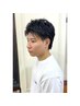 ☆前髪の気になる前髪にメンズカット+前髪縮毛矯正¥13860