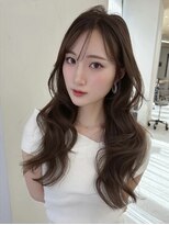 オーク(O.a.K)&nbsp;韓国ヘア/ブラウンベージュ/シースルーバング/前髪カット