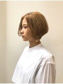 心斎橋 小顔に見せるヘア スリークショート ショートボブ