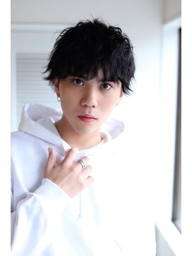 ソイクフ(SOY KUFU) 大人20代30代40代◎MEN'S HAIRアッシュブラックマッシュパーマ