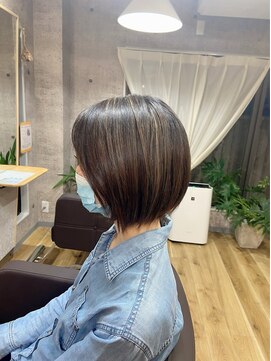 エルド(eld) ミニボブ×ハイライト　30 40 50代 大人可愛い