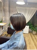 ミニボブ×ハイライト 30 40 50代 大人可愛い