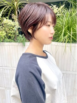 ロータス(Lotus) ピンク小顔束感ショートボブカット担当カタダ【堀江/新町】